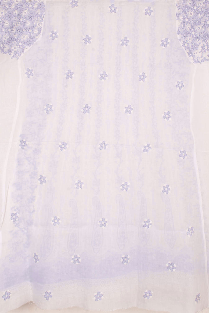 Chikankari Embroidered Cotton Anarkali Suit Material 10057957