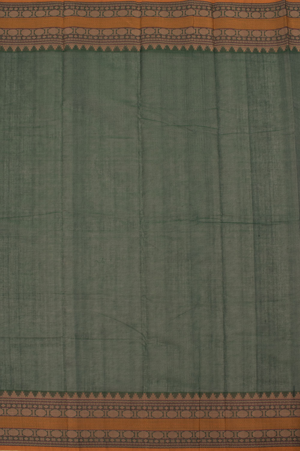 Bottle Green Handloom Kanchi Cotton Saree 10059525