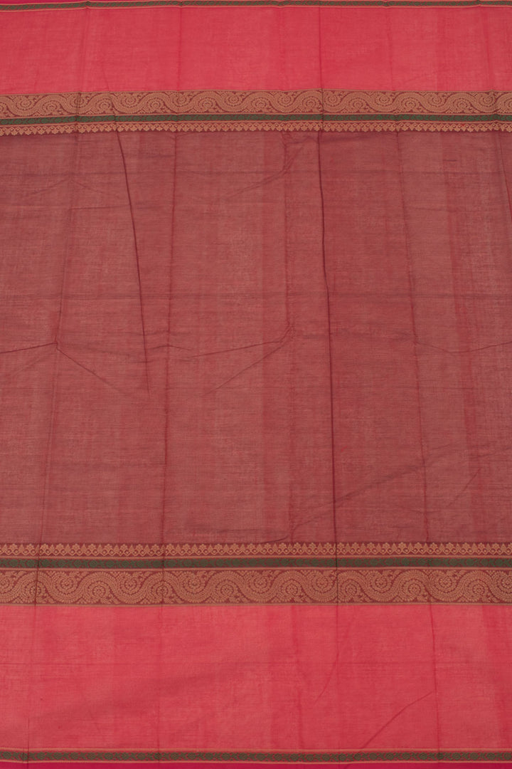 Maroon Handloom Kanchi Cotton Saree 10059551