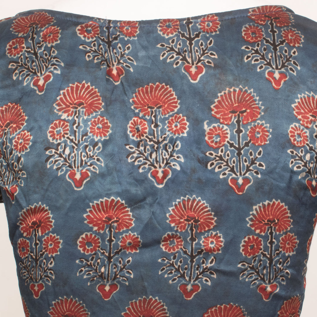 Ajrakh Printed Modal Silk Blouse 10058989