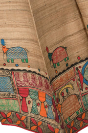 Hand Painted Madhubani Bhagalpur Tussar Silk Skirt 10057654