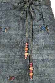 Hand Painted Madhubani Bhagalpur Tussar Silk Skirt 10057658