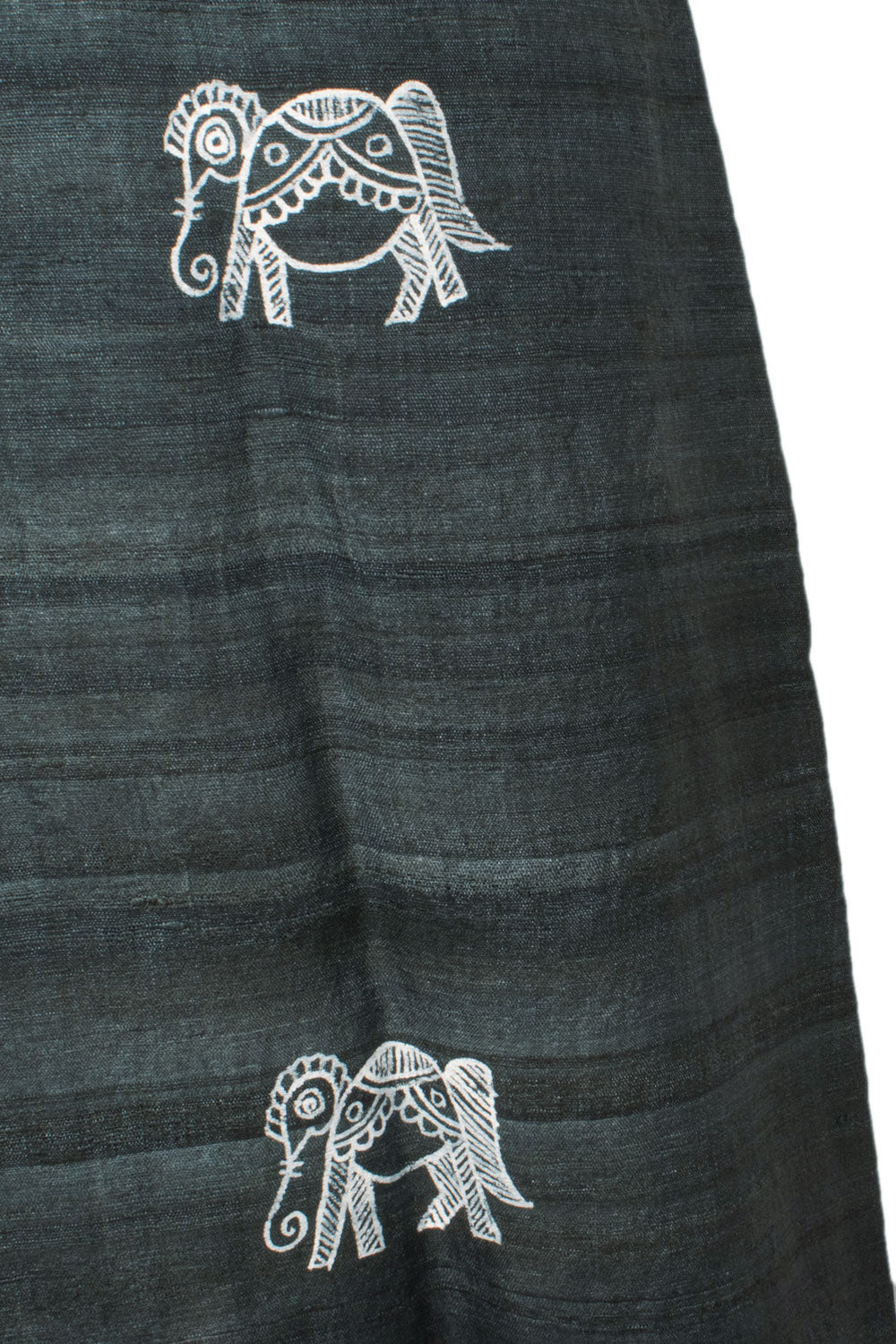 Hand Painted Madhubani Bhagalpur Tussar Silk Skirt 10057656