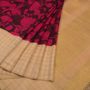 Pen Kalamkari Korvai Pure Zari Kanjivaram Silk Saree 10055879