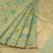 Printed Handloom Chanderi Silk Cotton Saree 10055911