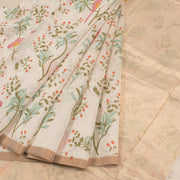 Printed Handloom Chanderi Silk Cotton Saree 10055917