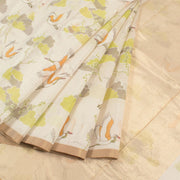 Printed Handloom Chanderi Silk Cotton Saree 10055918