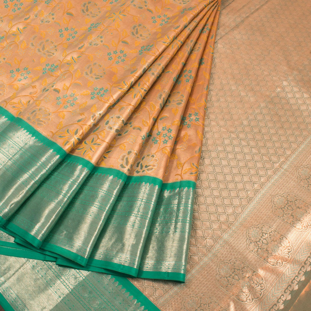 Handloom Pure Zari Bridal Korvai Kanjivaram Tissue Silk Saree 10056048