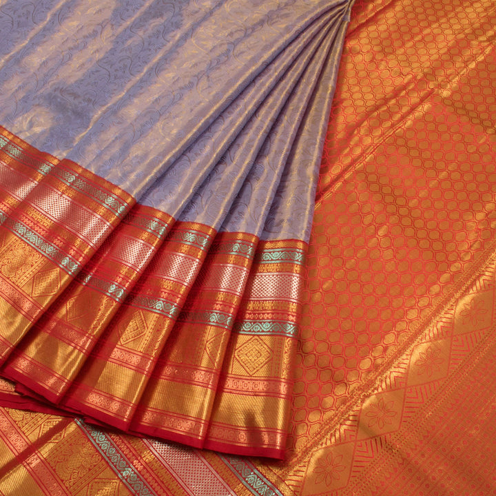 Pure Tissue Silk Bridal Korvai Kanjivaram Saree 10056502