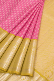 Dusky Rose Handloom Bridal Korvai Kanjivaram Silk Saree 10057115