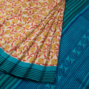 Hand Block Printed Silk Saree 10057395