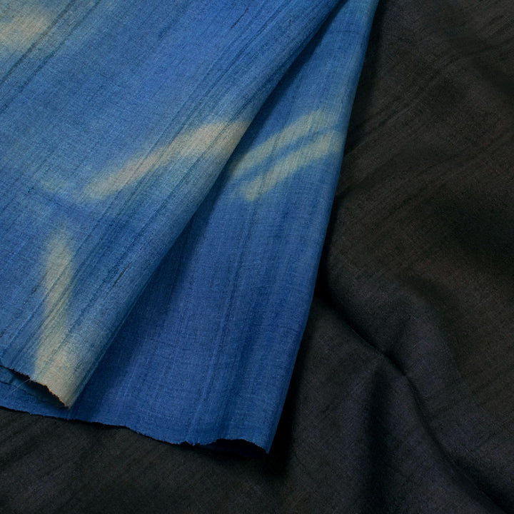 Handloom Shibori Dyed Tussar Silk Saree 10057491