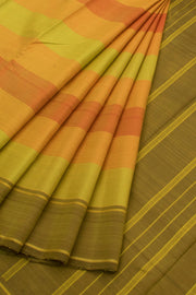 Shades of Yellow Threadwork Kanjivaram Silk Saree 10057673
