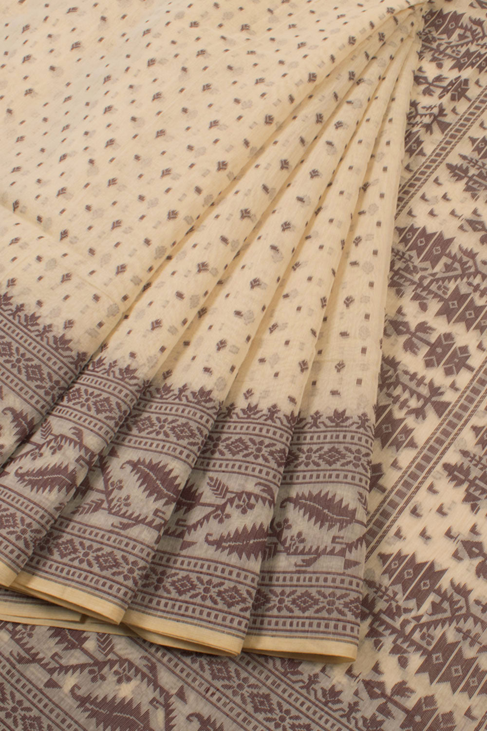 Handloom Dhakai Style Cotton Saree 10057778