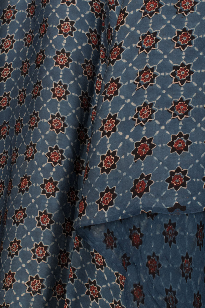 Ajrakh Printed 3-Piece Modal Silk Salwar Suit Material 10058976