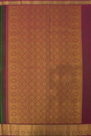 Dark Green Pure Zari Kanjivaram Silk Saree 10059200