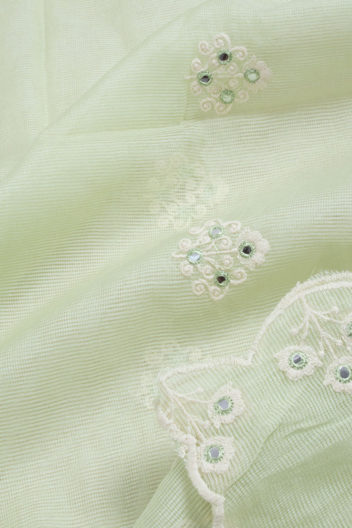 Chikankari Embroidered Kota Cotton Salwar Suit Material 10059371