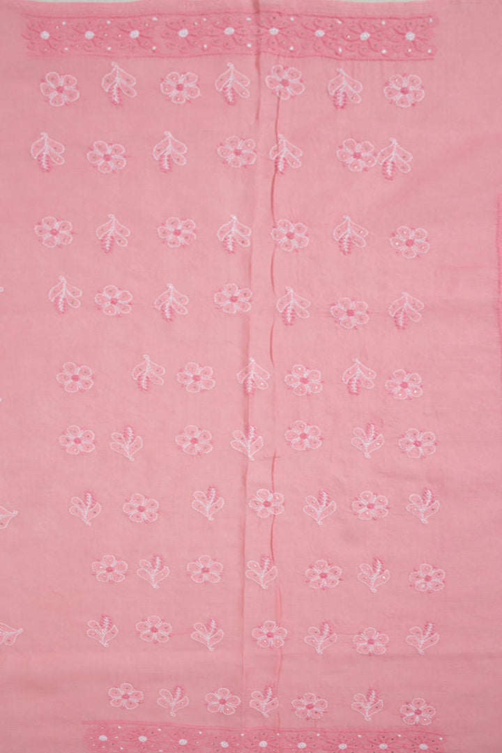 Chikankari Embroidered Cotton Salwar Suit Material 10059387