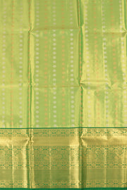 Mango Green Kanjivaram Tissue Pattu Pavadai Material 10059612