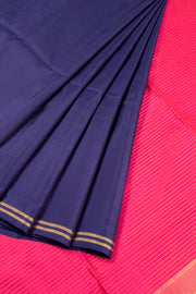 Navy Blue Kanjivaram Soft Silk Saree 10059879