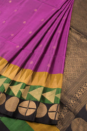 Mulberry Violet Kanjivaram Soft Silk Saree 10059892