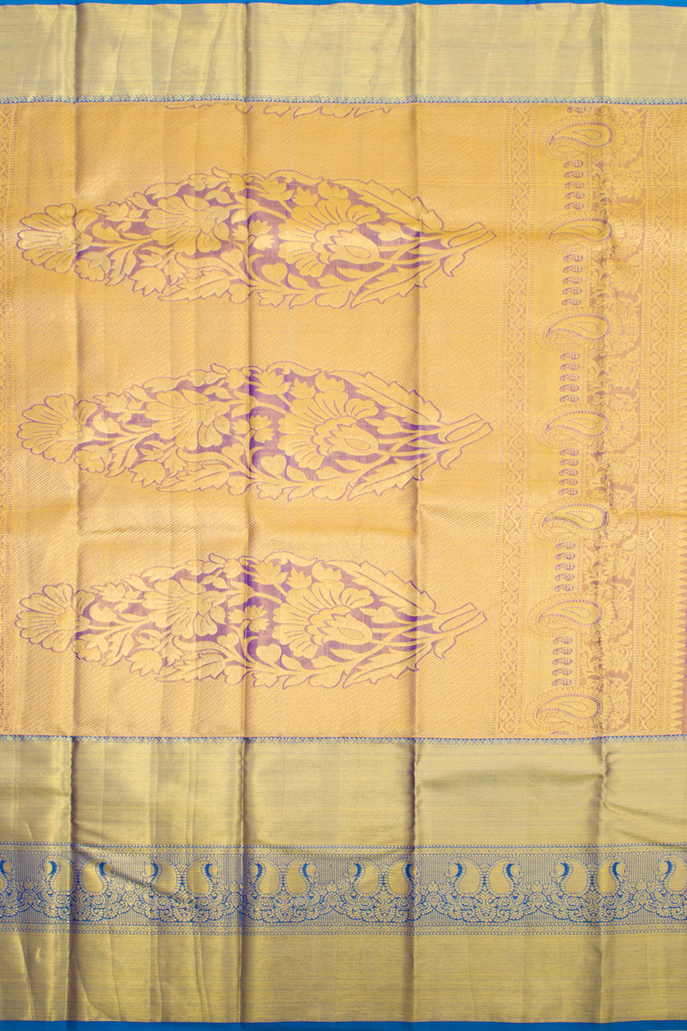 Orange Handloom Pure Silk Tissue Zari Dharmavaram Saree 10061229