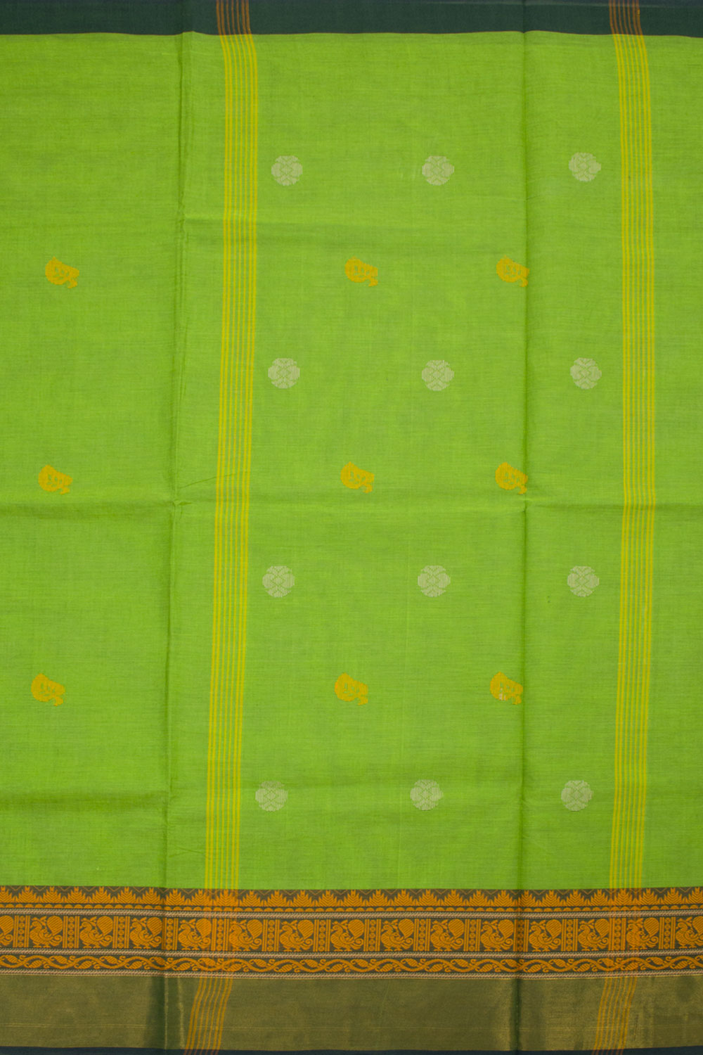 Green Handloom Kanchi Cotton Saree 10061324