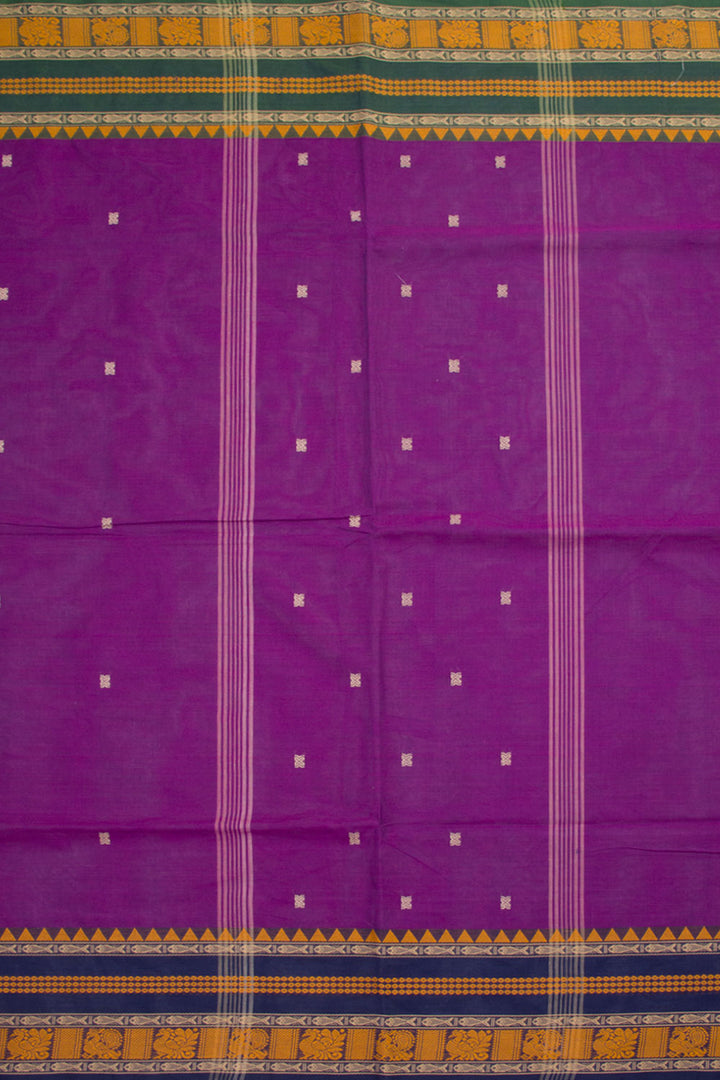 Violet Handloom Kanchi Cotton Saree 10061334