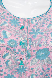 Handcrafted Sleeveless Printed A line Cotton Kurta 10061708