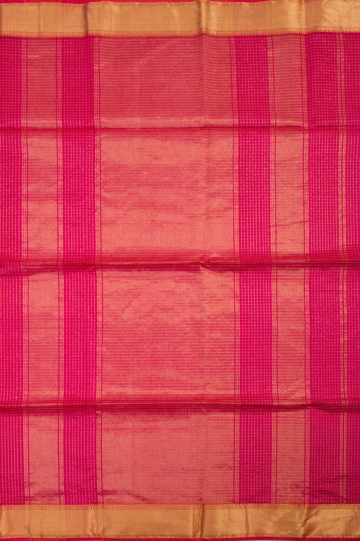Pink Handloom Maheshwari Silk Cotton Saree 10062231