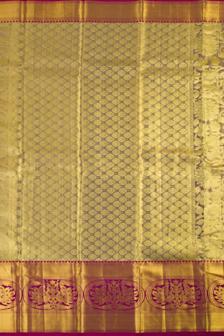 Handloom Pure Silk Tissue Zari Dharmavaram Saree 10061249