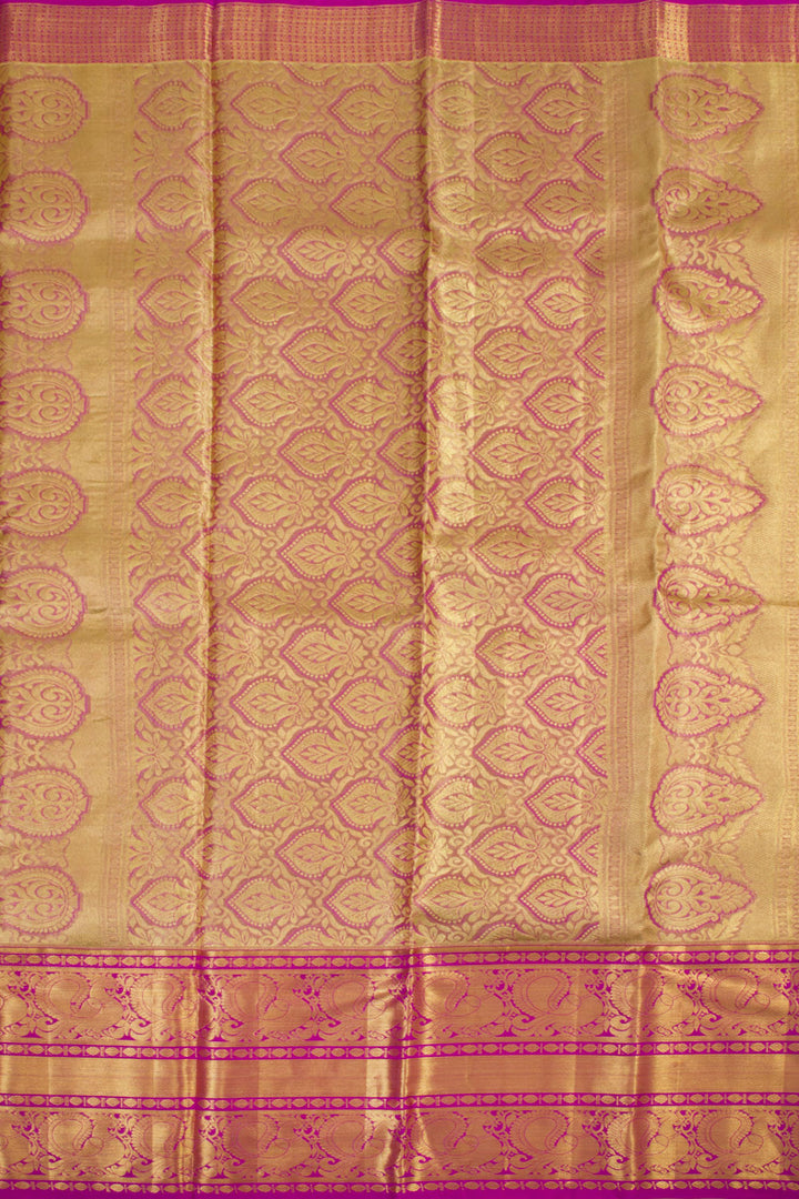 Handloom Pure Silk Tissue Zari Dharmavaram Saree 10061257