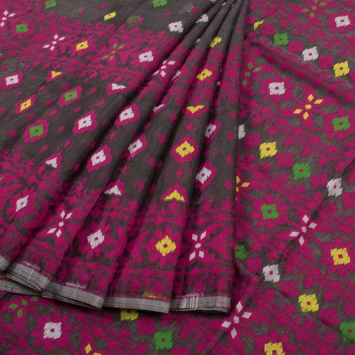 Handloom Jamdani Style Cotton Saree 10054694