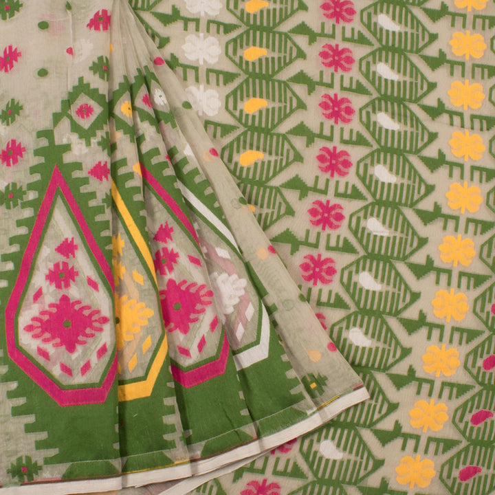 Handloom Jamdani Style Cotton Saree 10054702