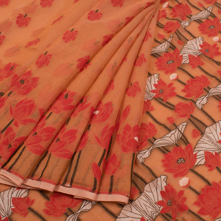 Handloom Jamdani Style Cotton Saree 10054713