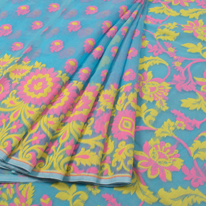 Handloom Jamdani Style Cotton Saree 10054717