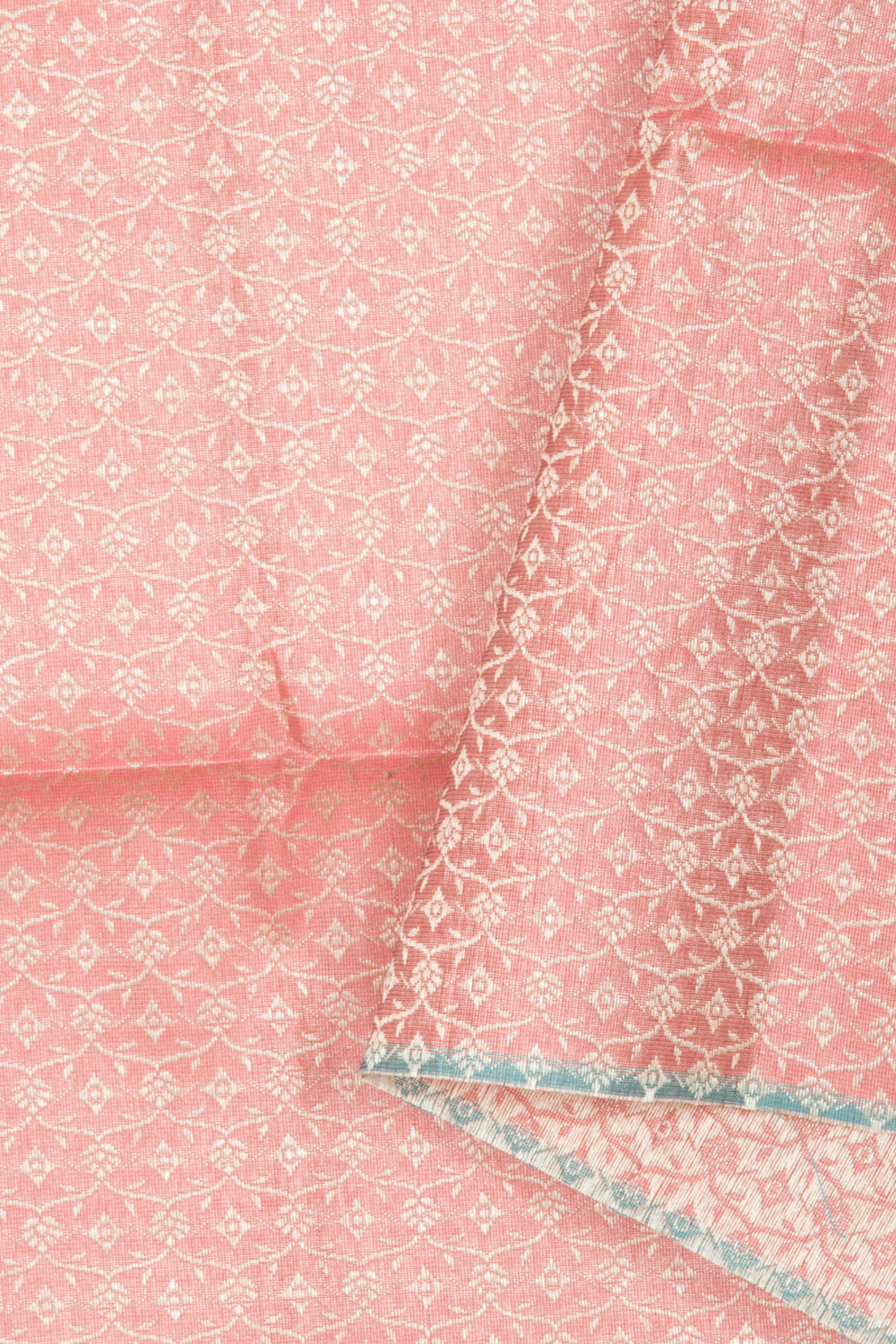 Cherry Blossom Pink Banarasi Katrua Silk Salwar Suit Material 10061159
