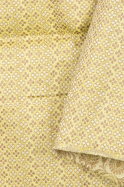 Lemon Yellow Banarasi Cotton Salwar Suit Material 10061160
