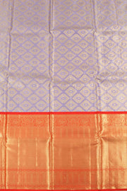 Lilac Korvai Kanjivaram Tissue Pattu Pavadai Material 10059607