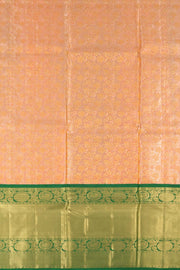 Peach Korvai Kanjivaram Tissue Pattu Pavadai Material 10059608