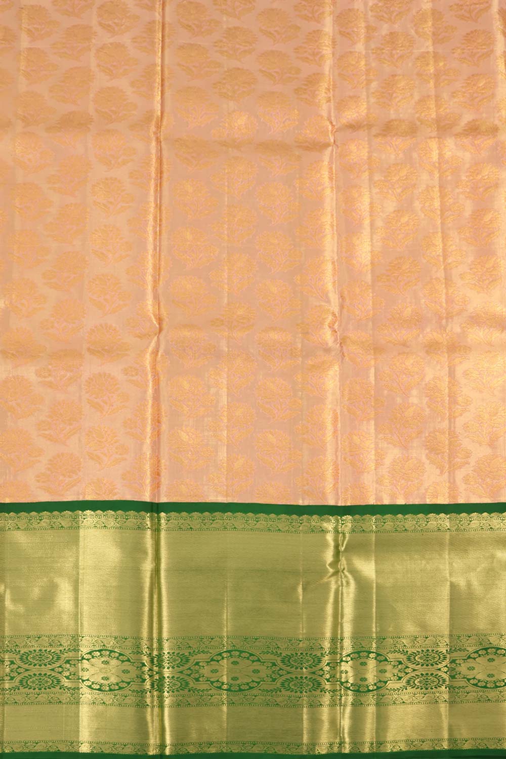 Copper Pink Kanjivaram Tissue Pattu Pavadai Material 10059615