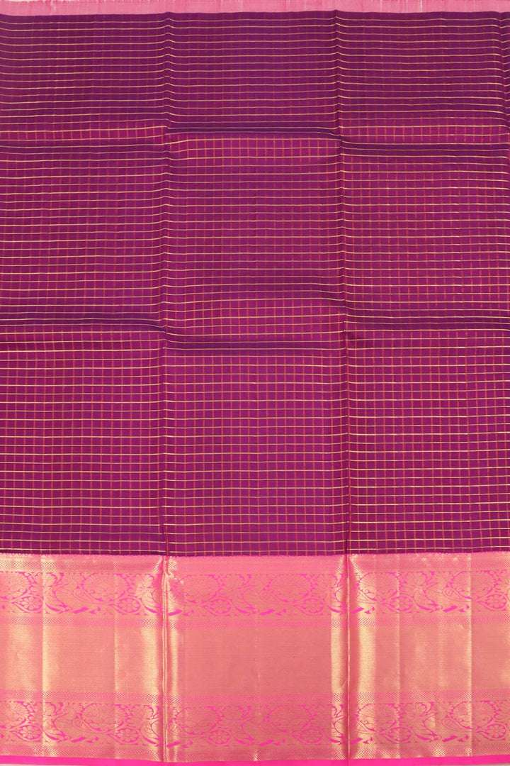 Purple Korvai Kanjivaram Pattu Pavadai Material 10059630