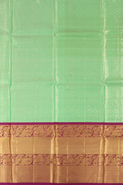 Parrot Green Korvai Kanjivaram Pattu Pavadai Material 10059638