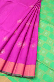 Violet Handloom Kanjivaram Soft Silk Saree 10059807