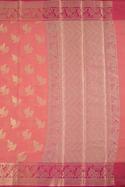 Peach Handloom Banarasi Cotton Saree 10061113