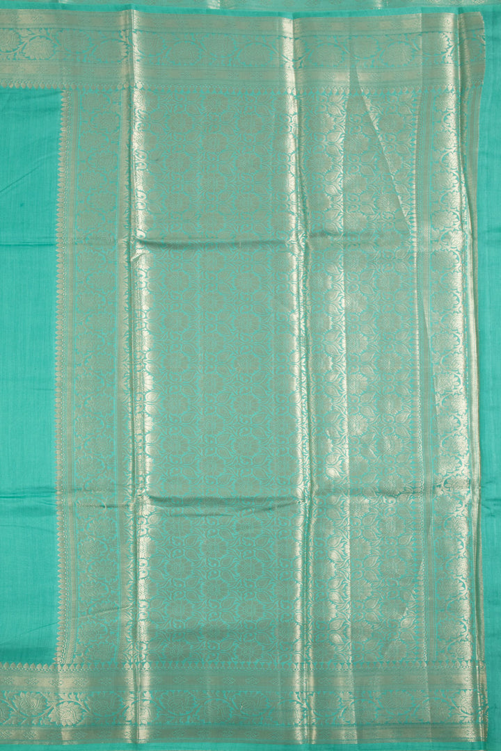 Green Handloom Banarasi Chiniya Silk Saree 10061130