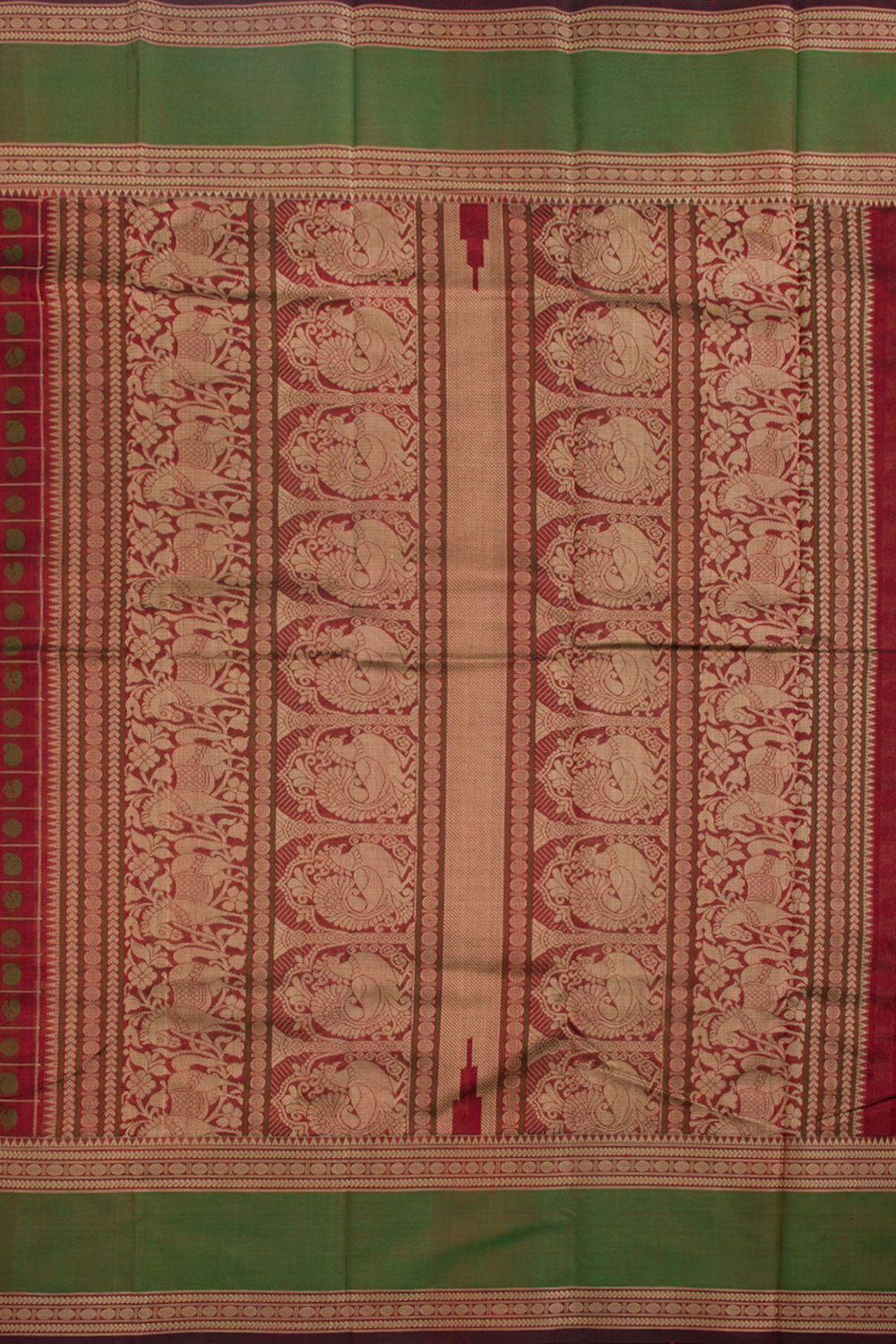 Maroon Handloom Kanchi Silk Cotton Saree 10061315