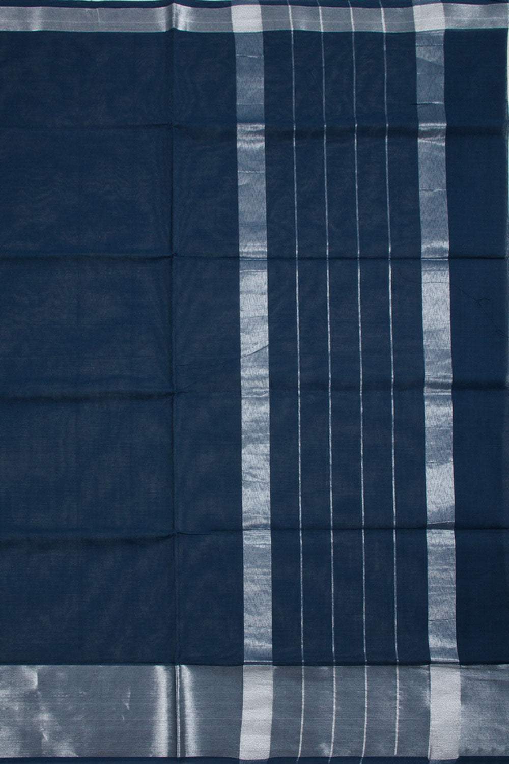 Teal Blue Handwoven Solapur Cotton Saree 10060213