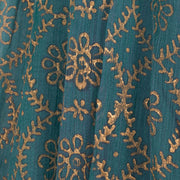 Sequin Embroidered Printed Crepe Silk Skirt 10055182