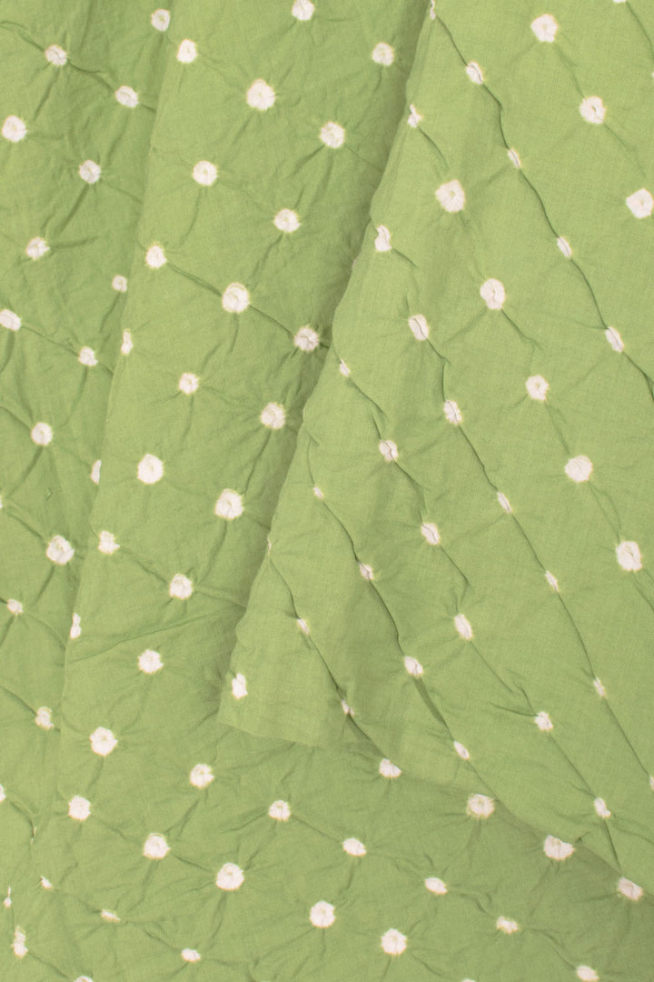 Taffy Pink Mirror Work Bandhani Cotton 3-Piece Salwar Suit Material 10059058